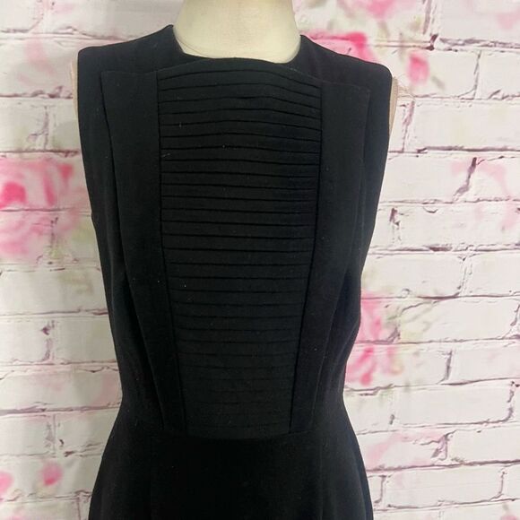 Kimberly Ovitz black panel front wool sleeveless sheath dress - Picture 2 of 12